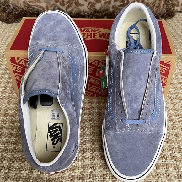 Vans Old Skool Pig Suede Tempestbl/Trwht Men’s - Picture 12 of 16